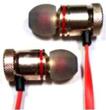   AURICULARES NOGA NG-BT200 GOLD RED BLUETOOTH IN EAR REMOTO
