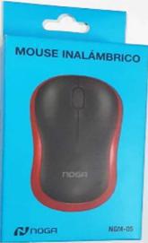   MOUSE NOGA NGM-05 ROJO INALAMBRICO USB 2,4 GHZ PC NOTEBOOKS Y TABLETS